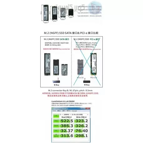 تبدیل M.2NGFF to sata تبدیل M.2NGFF to sata